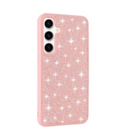 Galaxy S24 Plus Kılıf Parlak Taşlı Tasarım Pırlanta Kılıf (Pembe)