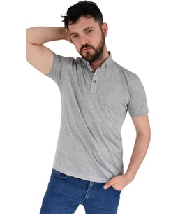 Erkek Polo Yaka Tişört R2180 BGL-ST02787 (Gri)