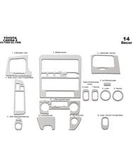Meriç® Toyota Carina E Ön Torpido Kaplama Maun 14 Parça 1995-1998 (Alüminyum)