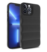 Uyumlu Model Apple iPhone 13 Pro Kılıf Dalgalı Lensli Kapak (Siyah)