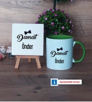 Damat Dekoratif Taş, Kupa Bardak Kırmızı Hediye (Model 13)