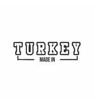 Made In Turkey Araba Sticker siyah 16x5 CM (Siyah)