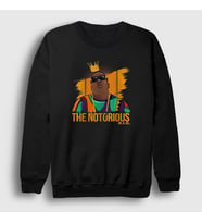Presmono Unisex Beyaz King The Notorious BIG Sweatshirt 40947tt (Siyah)