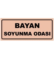 BAYAN SOYUNMA ODASI YAZILI YÖNLENDİRME LEVHASI (Bakır)