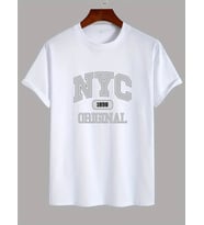 NYC Baskılı Unisex Oversize Tshirt (A.Beyaz)