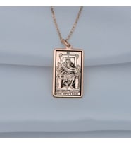 Kişiye Özel 925 Ayar Gümüş The Emperor Tarot Kolye (Rose)