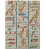 Cakapuzzle Mısır hiyeroglifleri Görsel Puzzle Yapboz MDF (Ahşap) (1000 Parça)