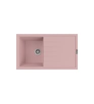 POLEX Cristalüx Granit Eviye P03 Tezgah Altı Ve Tezgah Üstü Mutfak Evyesi 85x49,5cm (Pembe)