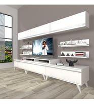 Decoraktiv Ekoflex 8y Mdf Retro Tv Ünitesi Tv Sehpası (Beyaz)