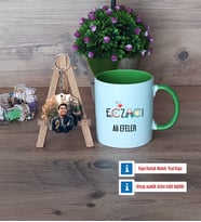 Eczacı Kupa Bardak Beyaz ve Fotoğraflı Ahşap Anahtarlık HediyeEczacıya Hediye Eczacılar Günü Hediyesi (Model 14)