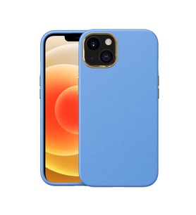 Uyumlu Model Apple iPhone 13 Kılıf Deri Natura Kapak (Mavi)