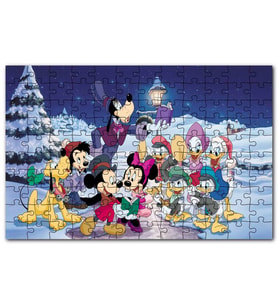 Cakapuzzle Mickey Minnie Mouse Donald Daisy Duck Goofy Pluto Puzzle MDF (Ahşap) (500 Parça)