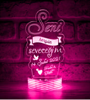 Kişiye Özel Sevgiliye Hediye, Seni Her Gün Seveceğim (Pembe)