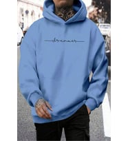 Dreamer Baskılı Oversize Sweatshirt (Bebe Mavi)