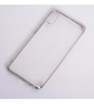 Galaxy A50 Kılıf Dört Köşeli Lazer Silikon Kılıf (Gri)