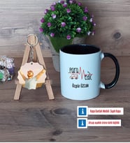 Paramedik Kupa Bardak Beyaz ve Fotoğraflı Ahşap Anahtarlık Hediye (Model 11)