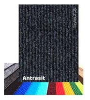 BEYLİNİ Halıfleks Zemin Yer Kaplama 3 mm Kalınlığında Rip Halı Duvardan Duvara Halıflex Organizasyon Davet (Antrasit)