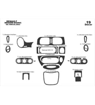 Meriç® Renault Scenic Ön Torpido Kaplama Maun 19 Parça 1999-2003 (Karbon)