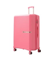 MÇS Orta Boy Kırılmaz Silikon Seyahat Valizi Bavulu V374 (Pembe)