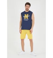 Süperlife Erkek Bisiklet Yaka Regular Fit N Baskılı Tişört SPR22TS117 (İndigo)