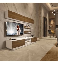 Decoraktiv Eko 5B Mdf Dvd Tv Ünitesi Tv Sehpası - Parlak Beyaz (Beyaz - Pera)