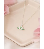 MİNELİ LOTUS KOLYE (Gümüş)