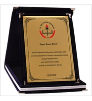 Plaket kadife kutulu büyük boy (19x24,5 istenilen yazıyla) (Lacivert)
