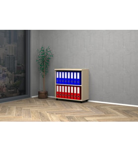 Vena Raflı Ofis Dosya Dolabı 80x35x81 (Akçaağaç Rengi )
