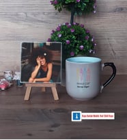 Modelist Fotoğraflı Dekoratif Taş, Kupa Bardak Beyaz Hediye (Model 10)