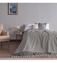 Miabella Home Çift Kişilik Dream Desen Pike - Yatak Örtüsü (Siyah)