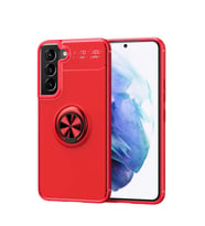 Samsung Galaxy S22 Plus Kılıf Yüzüklü Magnetli Ravel Case Kapak (Kırmızı)