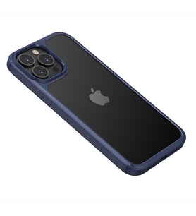 Apple iPhone 13 Pro Kılıf Zore Roll Kenarları Renkli Şeffaf Kılıf (Mavi)