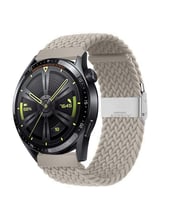 Sneezy Honor Magic Watch 2 Watch Magic Watch Gs3 22mm Uyumlu Metal Klips Solo Fiberlink Örgü Kordon (Bej)