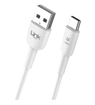 LİNKTECH K602 Safe Type-C USB PD 3A Şarj Kablosu (Beyaz)