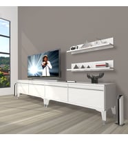Decoraktiv Eko 220T Mdf Silver Tv Ünitesi Tv Sehpası (Beyaz)