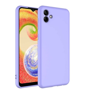 Vendas Samsung Galaxy A04 Uyumlu W-Lansman Serisi Yumuşak Dokulu Kadife Iç Tasarımlı Lansman Kılıf (Lila)