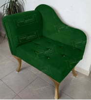 Yeni Model Tekli Köşe Koltuğu Josefin Bench Gold Ayak (Yeşil)