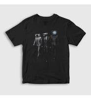 Presmono Unisex Çocuk Beyaz Alliance Skibidi Toilet T-Shirt 479071tt (Siyah)