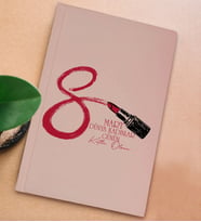 BK Gift 8 Mart Tasarımlı Sert Kapaklı Pudra Pembesi Lastikli Defter , Arkadaşa Hediye, Yeni İş Hediyesi, Doğum Günü Hediyesi (Model 3)
