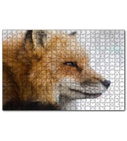 Cakapuzzle Uzakları İzleyen Kızıl Tilki Yakın Çekim  Puzzle Yapboz MDF (Ahşap) (1000 Parça)