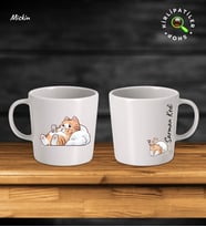 KirliPatiler Taş Kupa Fincan Üzeri Ev Kedisi Baskılı (Model 7)