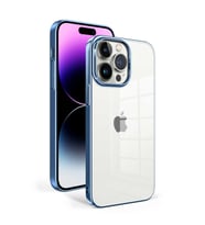 iPhone 14 Pro Max Kılıf Sun Kenarları Renkli Şık Tasarım Kılıf (Açık Mavi)