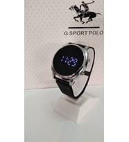 G Sport Polo Hasır Kordon Mıknatıslı Dijital Saat (Siyah-Gri)