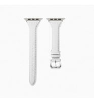 Apple Watch 44mm KRD-28 Deri Kordon (Beyaz)