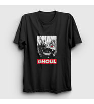 Presmono Unisex Beyaz Ghoul Anime Tokyo Ghoul T-Shirt 136460tt (Siyah)