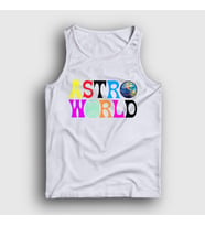 Presmono Unisex Sarı Astroworld V2 Travis Scott Atlet 44048tt (Beyaz)