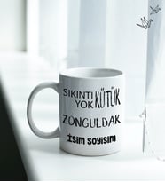 Zonguldak Temalı Kişiye Özel İsim ve/veya Fotoğraflı Kupa Bardak No:X025-067 (Beyaz)