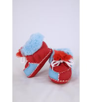 Babyhola Kız Erkek Bebek %100 Deri Patik Panduf Yenidoğan İlk Adım Ayakkabı Kutulu Hediyelik 8000 (Mavi)