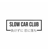 Slow Car Club Araba Sticker siyah 16x6 CM (Siyah)