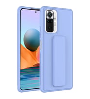 Xiaomi Redmi Note 10 Pro Kılıf Zore Qstand Katlanabilir Standlı Kılıf (Lila)